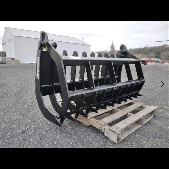 ANBO Grapple Rake 75 High Capacity For Skid Steers and Tractors - ANBO Manufacturing - Beacon Attachments