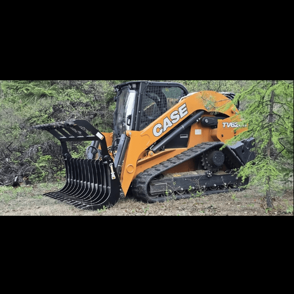 ANBO Grapple Rake 120 High Capacity For Skid Steers and Tractors - ANBO Manufacturing - Beacon Attachments