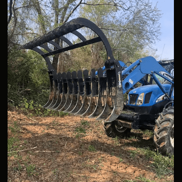 ANBO Grapple Rake 160 For Skid Steers and Tractors - ANBO Manufacturing - Beacon Attachments