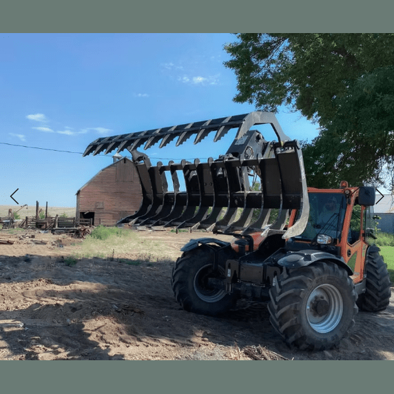 ANBO Grapple Rake 180 High Capacity For Skid Steers and Tractors - ANBO Manufacturing - Beacon Attachments