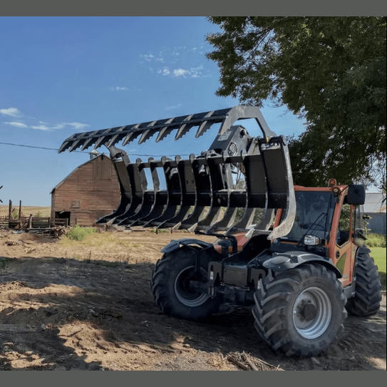 ANBO Grapple Rake 200 High Capacity For Skid Steers and Tractors - ANBO Manufacturing - Beacon Attachments