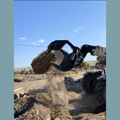 ANBO Grapple Rake 200 High Capacity For Skid Steers and Tractors - ANBO Manufacturing - Beacon Attachments