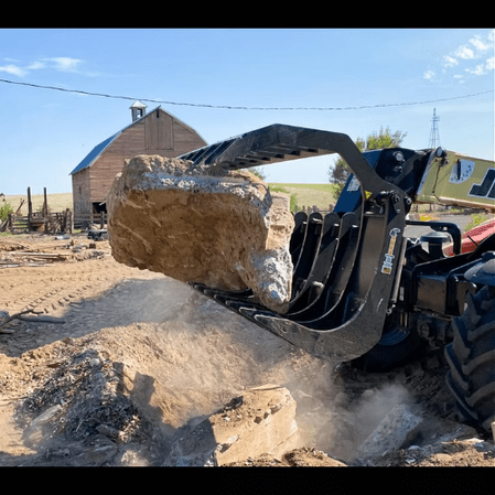 ANBO Grapple Rake 200 High Capacity For Skid Steers and Tractors - ANBO Manufacturing - Beacon Attachments