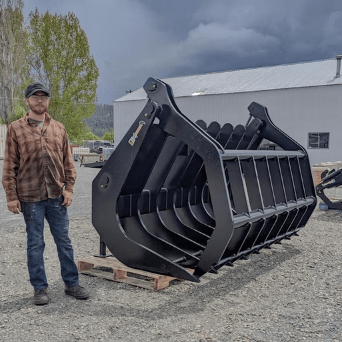 ANBO Grapple Rake 300 For Skid Steers and Tractors - ANBO Manufacturing - Beacon Attachments