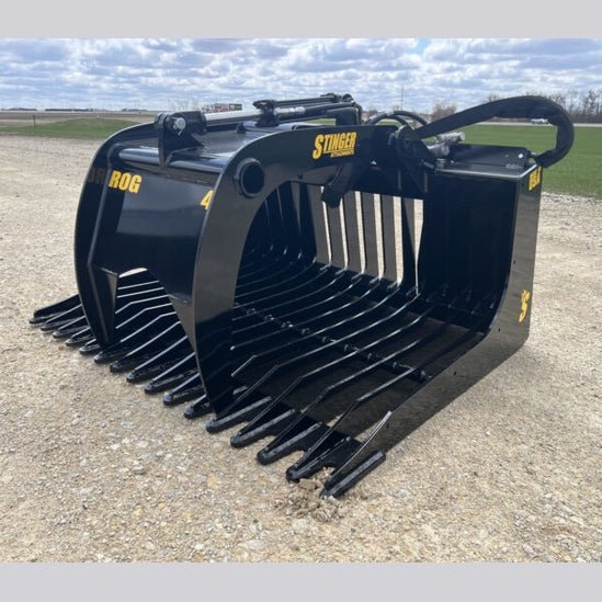 Stinger Attachments 48″ Rock Grapple Bucket (ROGSG) For Skid Steers - Stinger Attachments - Beacon Attachments