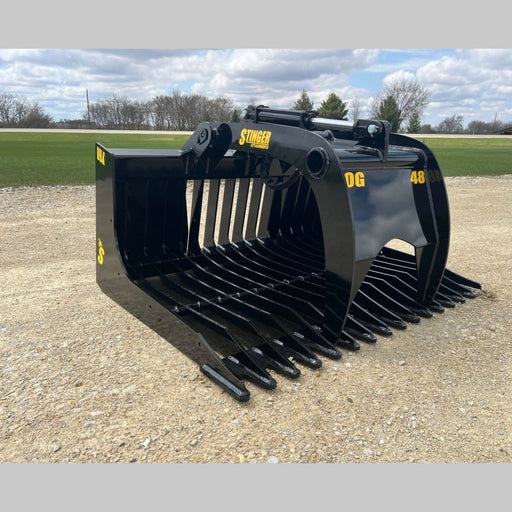 Stinger Attachments 48″ Rock Grapple Bucket (ROGSG) For Skid Steers - Stinger Attachments - Beacon Attachments