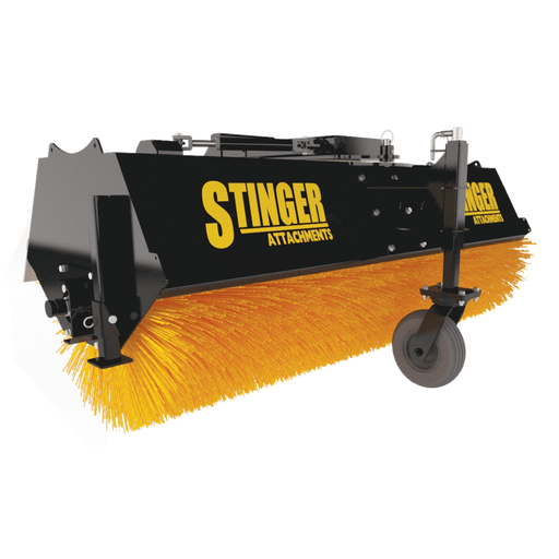 Stinger Attachments Angle Broom For Skid Steers and Tractors - Stinger Attachments - Beacon Attachments