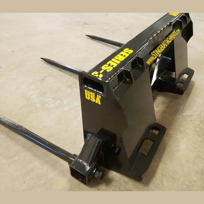 Stinger Attachments Bale Spear – Series 3 (BS3) For Skid Steers - Stinger Attachments - Beacon Attachments