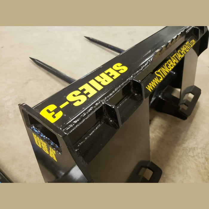 Stinger Attachments Bale Spear – Series 3 (BS3) For Skid Steers - Stinger Attachments - Beacon Attachments