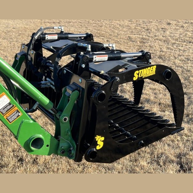 Stinger Attachments Compact Rock Grapple (CROG) For Skid Steers & Tractors - Stinger Attachments - Beacon Attachments