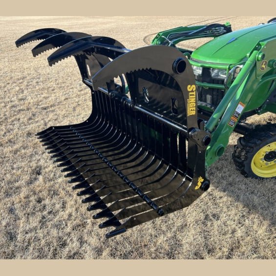 Stinger Attachments Compact Rock Grapple (CROG) For Skid Steers & Tractors - Stinger Attachments - Beacon Attachments