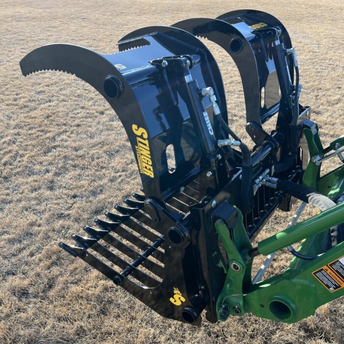 Stinger Attachments Compact Rock Grapple (CROG) For Skid Steers & Tractors - Stinger Attachments - Beacon Attachments