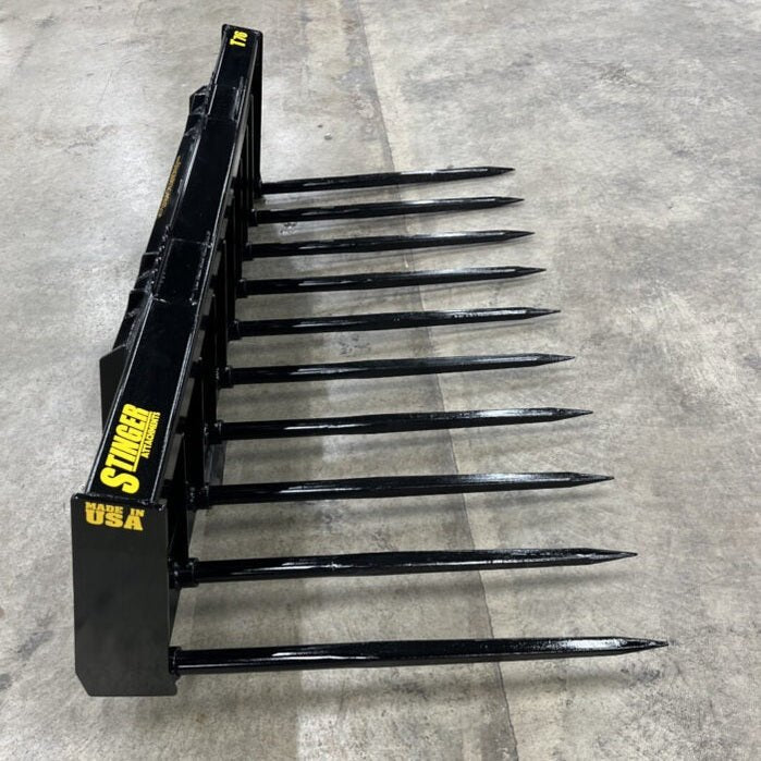 Stinger Attachments Manure Spear Bucket For Skid Steers - Stinger Attachments - Beacon Attachments