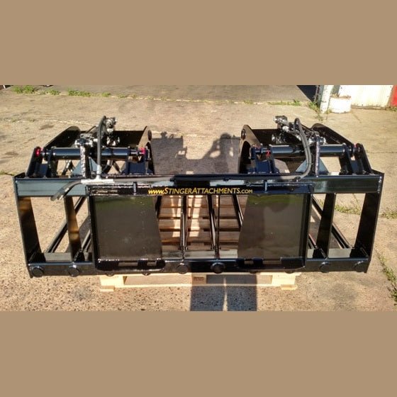 Stinger Attachments Manure Tine Grapple Bucket (MTG) For Skid Steers - Stinger Attachments - Beacon Attachments