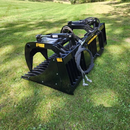 Stinger Attachments Open Sides Rock Grapple Bucket (ROG) For Skid Steers - Stinger Attachments - Beacon Attachments