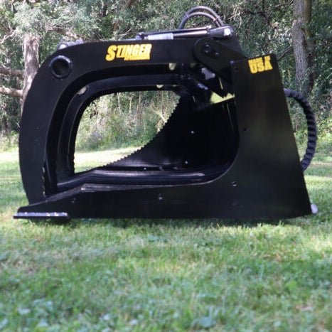 Stinger Attachments Open Sides Rock Grapple Bucket (ROG) For Skid Steers - Stinger Attachments - Beacon Attachments