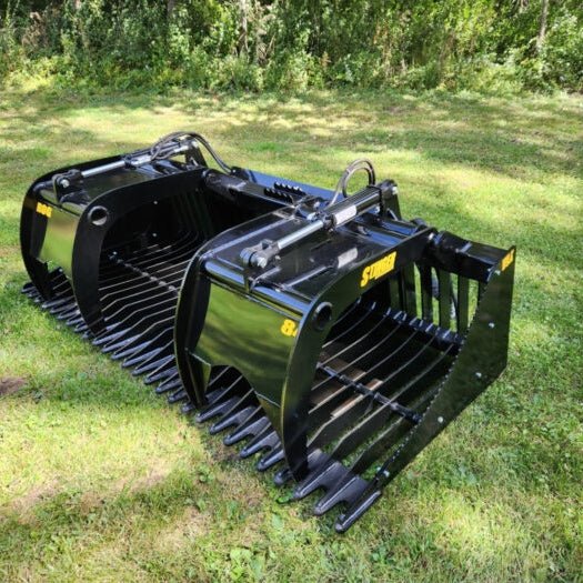 Stinger Attachments Open Sides Rock Grapple Bucket (ROG) For Skid Steers - Stinger Attachments - Beacon Attachments