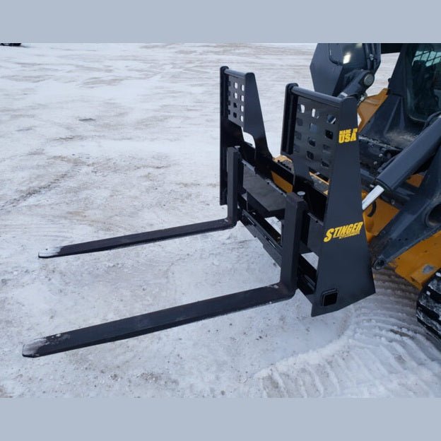 Stinger Attachments Pallet Forks Attachment For Skid Steers - Stinger Attachments - Beacon Attachments