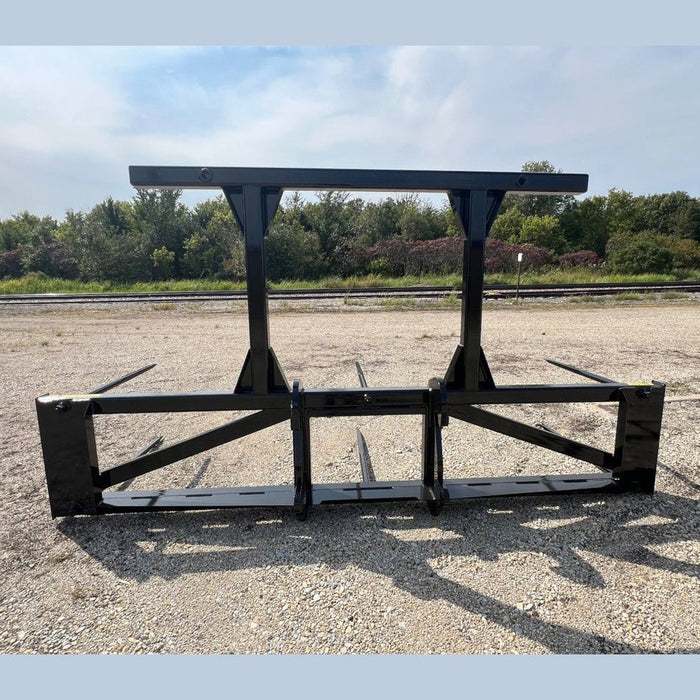 Stinger Attachments Skid Steer Bale Spear – Series 5 (BS5 - 3) 3 Bale or (BS5 - 5) 5 Bale Large Round Bale Mover - Stinger Attachments - Beacon Attachments