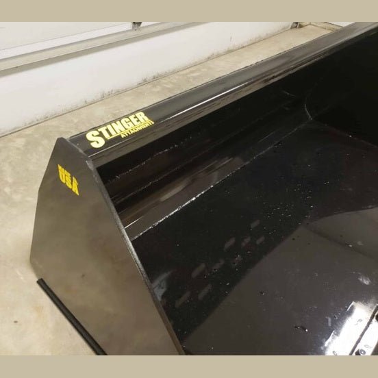 Stinger Attachments Snow Bucket For Skid Steers - Stinger Attachments - Beacon Attachments