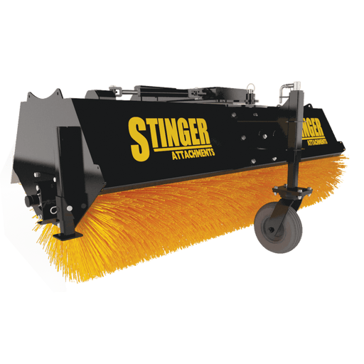 Stinger Attachments Tractor Angle Broom For Skid Steers & Utility Tractors - Stinger Attachments - Beacon Attachments