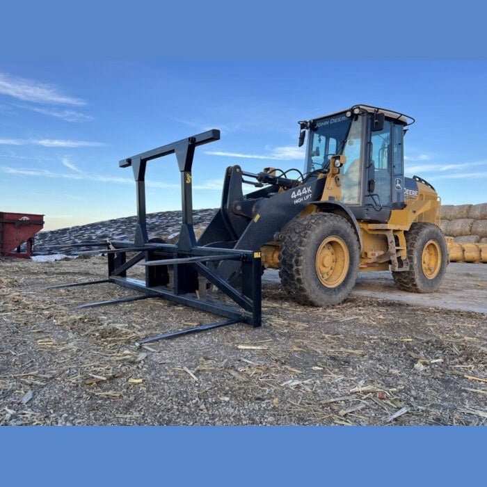 Stinger Attachments Tractor Bale Spear – Series 5 (BS5 - 3) 3 Bale or (BS5 - 5) 5 Bale Large Round Bale Mover - Stinger Attachments - Beacon Attachments
