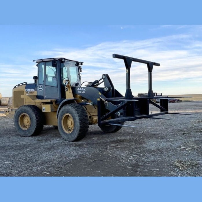 Stinger Attachments Tractor Bale Spear – Series 5 (BS5 - 3) 3 Bale or (BS5 - 5) 5 Bale Large Round Bale Mover - Stinger Attachments - Beacon Attachments