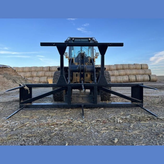 Stinger Attachments Tractor Bale Spear – Series 5 (BS5 - 3) 3 Bale or (BS5 - 5) 5 Bale Large Round Bale Mover - Stinger Attachments - Beacon Attachments