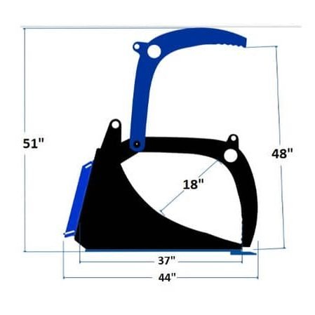 Stinger Attachments Tractor Demolition Grapple Bucket (DG) For Skid Steers & Utility Tractors - Stinger Attachments - Beacon Attachments