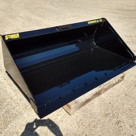 Stinger Attachments Tractor Material Bucket – Series 3 (MB3) For Skid Steers & Utility Tractors - Stinger Attachments - Beacon Attachments