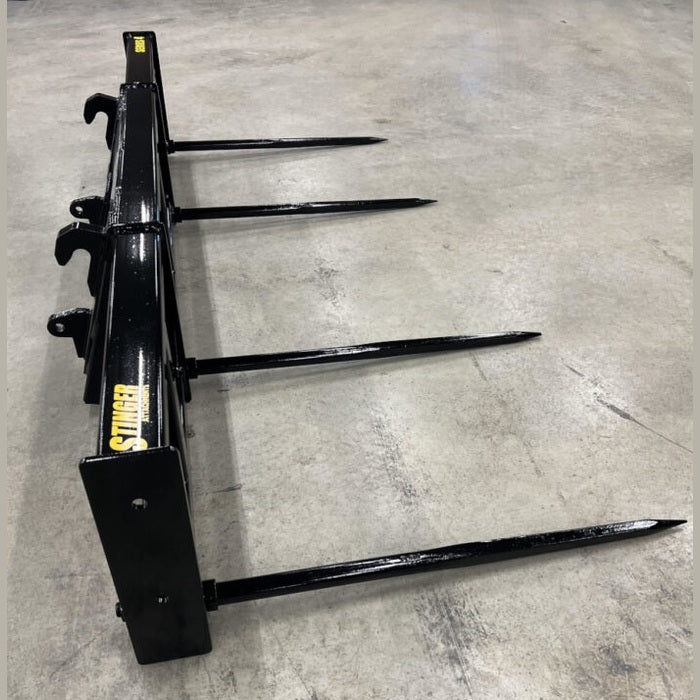 Stinger Attachments Wheel Loader Bale Spear – Series 4 (BS4) Double Large Round Bale Mover - Stinger Attachments - Beacon Attachments