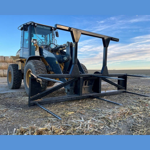 Stinger Attachments Wheel Loader Bale Spear – Series 5 (BS5 - 3) 3 Bale or (BS5 - 5) 5 Bale Large Round Bale Mover - Stinger Attachments - Beacon Attachments