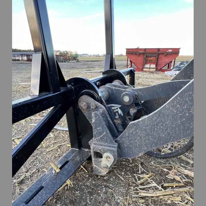 Stinger Attachments Wheel Loader Bale Spear – Series 5 (BS5 - 3) 3 Bale or (BS5 - 5) 5 Bale Large Round Bale Mover - Stinger Attachments - Beacon Attachments