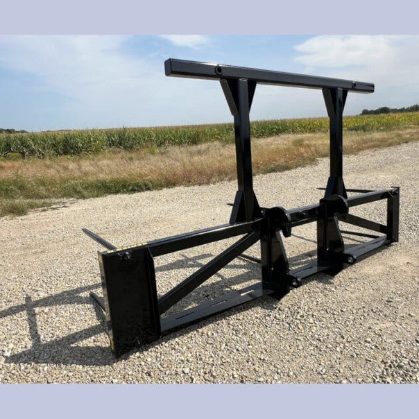 Stinger Attachments Wheel Loader Bale Spear – Series 5 (BS5 - 3) 3 Bale or (BS5 - 5) 5 Bale Large Round Bale Mover - Stinger Attachments - Beacon Attachments