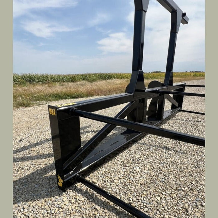 Stinger Attachments Wheel Loader Bale Spear – Series 5 (BS5 - 3) 3 Bale or (BS5 - 5) 5 Bale Large Round Bale Mover - Stinger Attachments - Beacon Attachments
