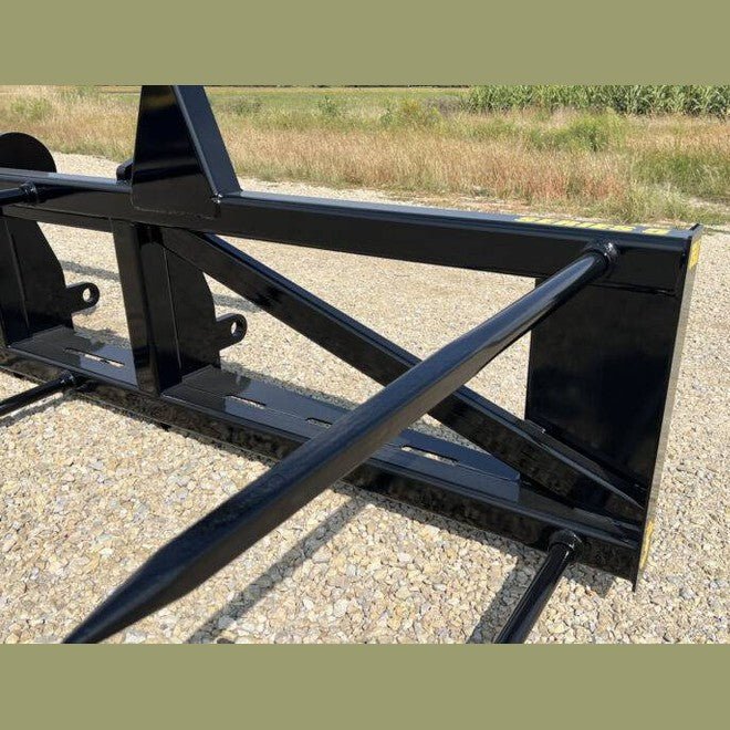 Stinger Attachments Wheel Loader Bale Spear – Series 5 (BS5 - 3) 3 Bale or (BS5 - 5) 5 Bale Large Round Bale Mover - Stinger Attachments - Beacon Attachments